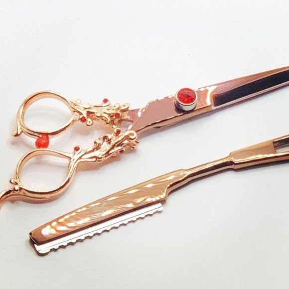 Barber Cutting Scissor and Thinning Razor - Picture 2 of 5